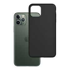iPhone 12 pro max ümbris (silikoon TPU Matt) (must)