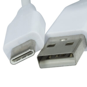 USB TYPE C1 LAADIMISJUHE (USB TYPE-C kaabel, 1m, valge)